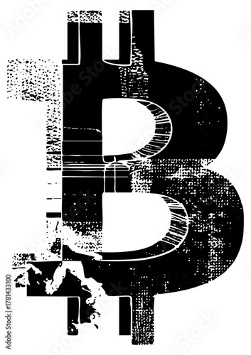 Bitcoin Symbol Currency in Financial Technology