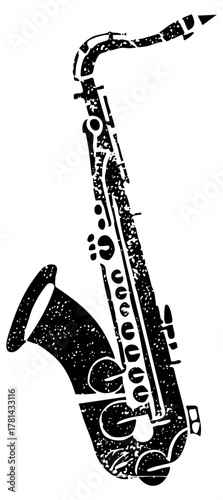 Saxophone Illustrates Music Performance in a Jazz Club
