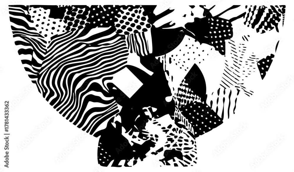 Naklejka premium Animal Portrait Composes Texture