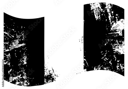 Grunge texture distortion within abstract composition