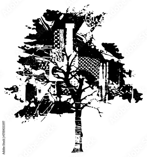 Saxophone Music in a Textured Forest