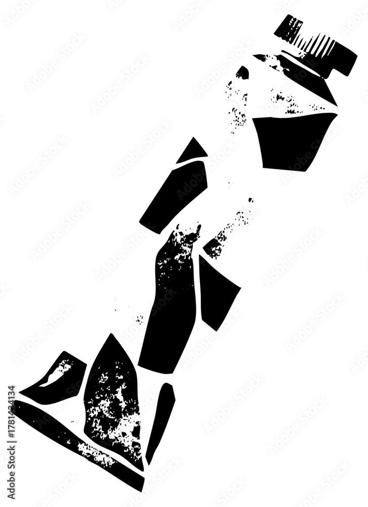 Fototapeta premium Robot Walks Forward Technology