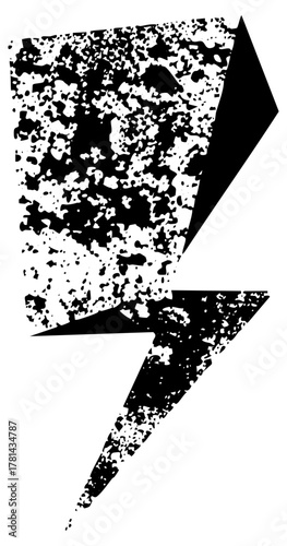 Lightning bolt strikes energy concept illustration