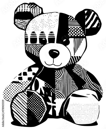 Teddy Bear Illustrates Design in Graphic Art