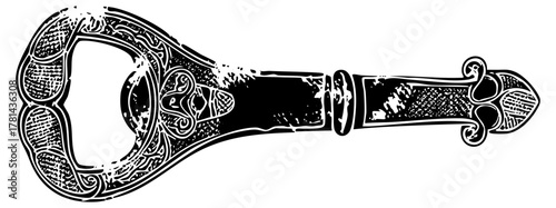 Antique dagger ornate detail in a historical collection