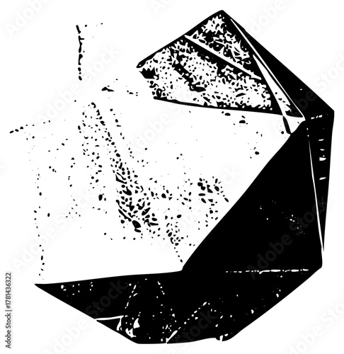 Geometric shapes interact dynamically in abstract composition