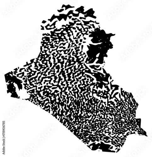 Iraq Map Illustrates Geography in a Political Context
