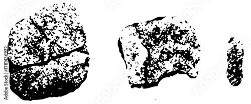 Rocks display texture in a geological composition