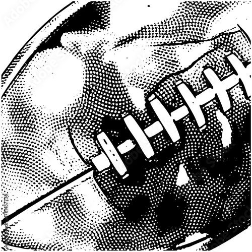 Football Texture in Halftone Illustration