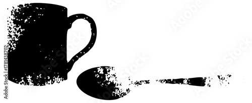 Coffee Mug Spills Tabletop, Still Life