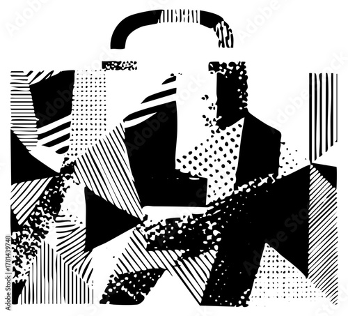 Abstract face explores geometric in modern design