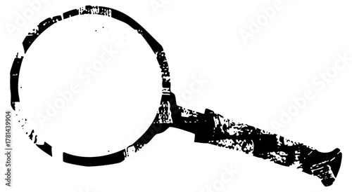 Magnifying Glass Investigates Detail in a Forensic Examination