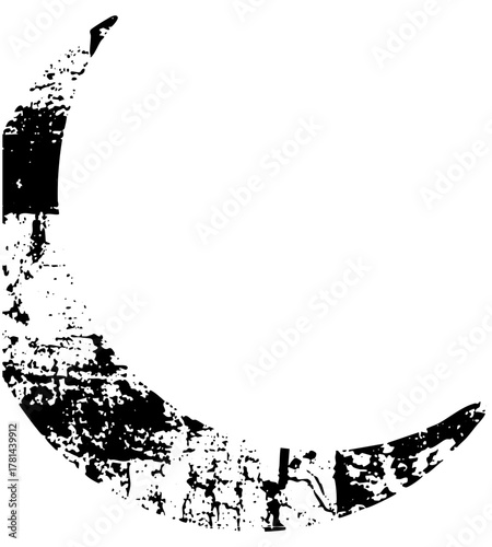 Brushstroke Curve Defines Abstract Composition