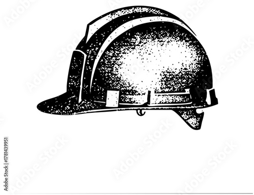 Construction helmet protects workers on jobsite