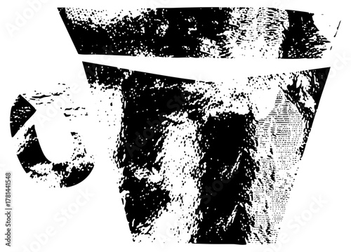 Abstract Face Disrupts Composition in Graphic Design