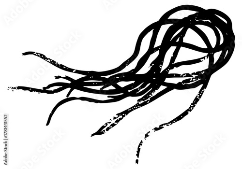 Hair flows dynamically in illustration