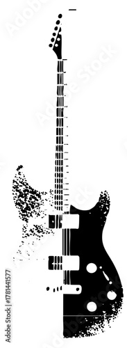 Electric Guitar Illustrates Distortion in Music