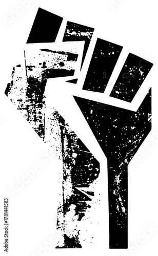 Raised fist protests solidarity in social movements