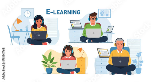 E-Learning Environment Diverse Individuals Engaged in Online Education and Remote Study