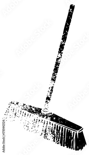 Broom Sweeping in a domestic setting