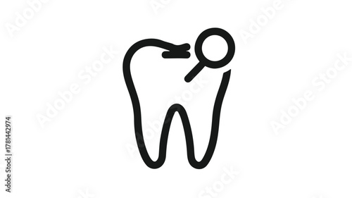 Caries Human Diseases Inflammation Symbol Icon on White Background