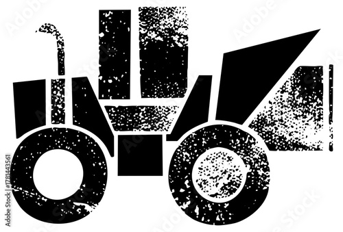 Tractor Illustrates Agriculture in a Rural Field