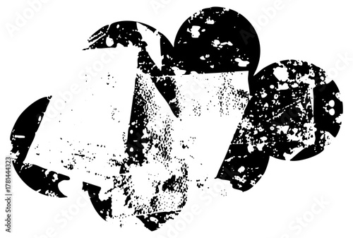 Grunge texture decay within abstract design