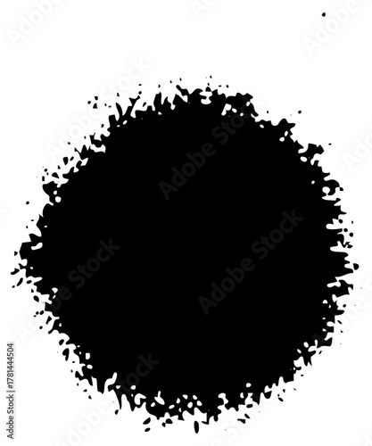 Brushstroke Circle defines abstract texture in graphic design