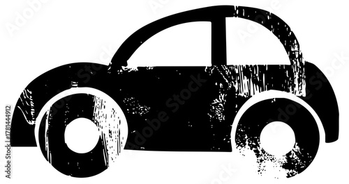 Vintage car illustrates retro style for automotive design