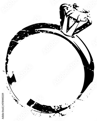 Diamond ring glistens in engagement proposal