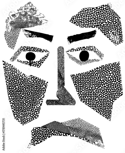 Face illustration intensity in halftone portraiture