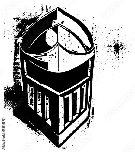 Knight Helmet Illustrates Medieval Warfare in Battle