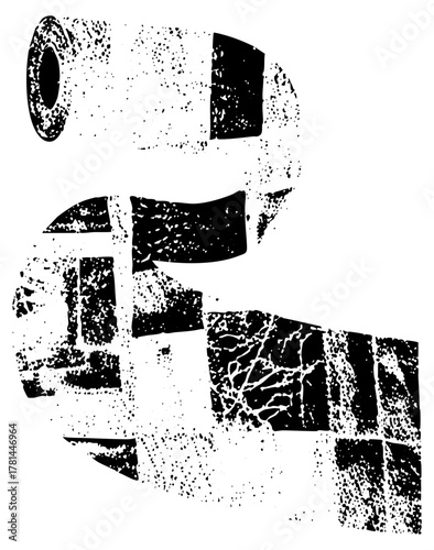 Abstract Shapes Explode in Distressed Texture