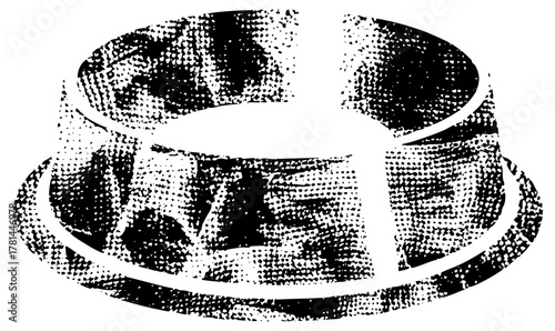 Burger Stack Illustration Halftone