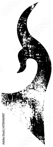 Bird flies upward in abstract composition