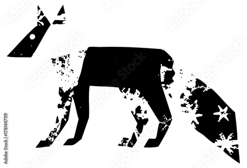 Wolf howls in wilderness