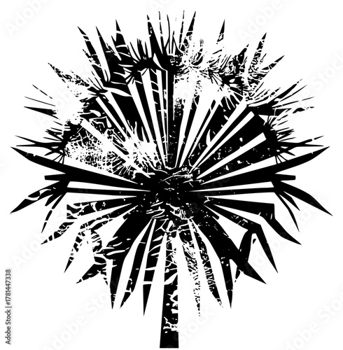 Explosion radiates energy in abstract design