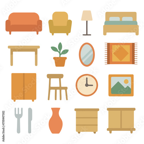 Home Decor Collection: A collection of various home decor items, including furniture, accessories, and decorative elements, artfully arranged to showcase design and style options.