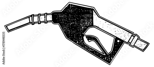 Fuel nozzle dispenses energy at gas station