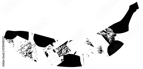 Abstract face explores texture in graphic design