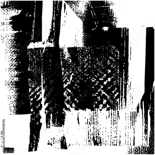 Abstract shapes interact dynamically in a composition