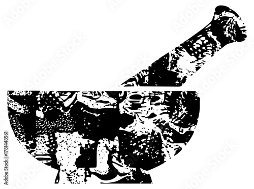 Mortar and Pestle Crushes Ingredients in Apothecary