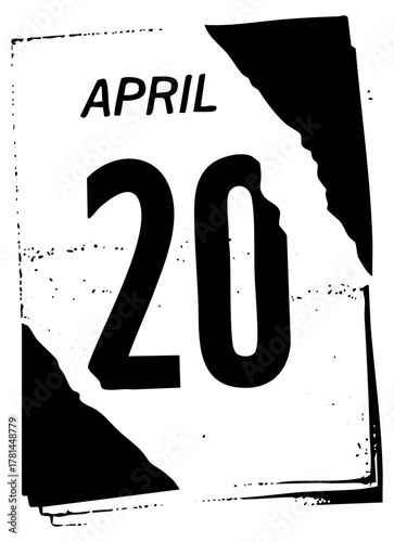 Calendar tears off April twentieth for scheduling