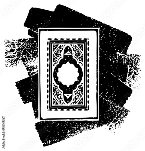 Playing card ornate detail in a graphic design