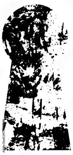 Human head fragmentation in abstract art