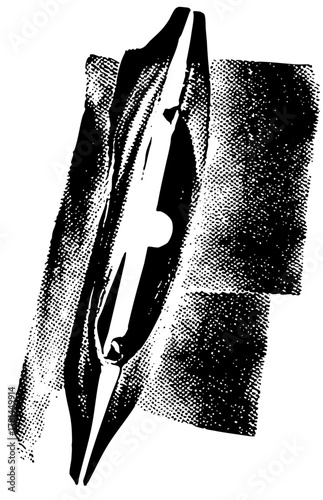 Suit jacket drapes abstract composition