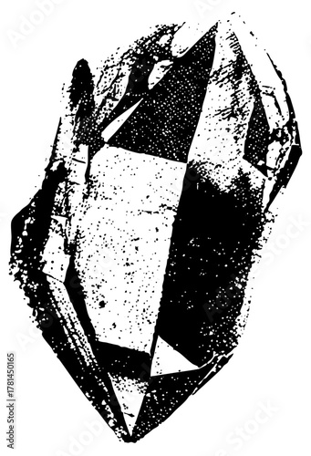 Crystal shatters dramatically in a destructive impact