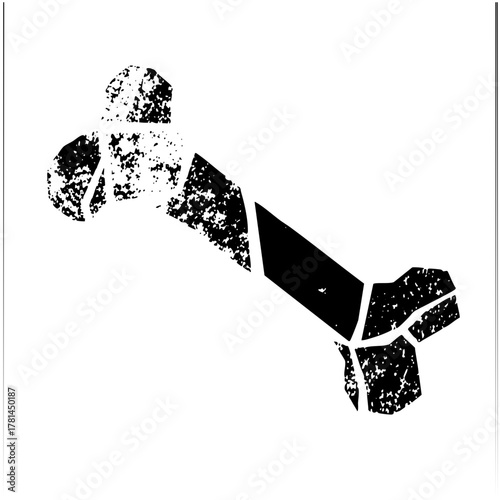 Bone Breaks Fractured Illustration