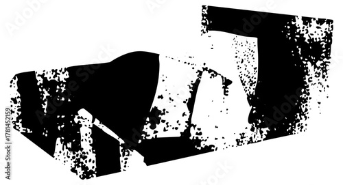 Abstract Shapes Compose Distressed Texture in Graphic Design