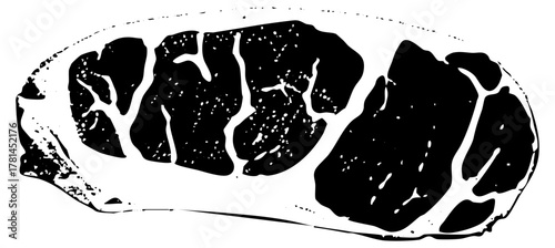 Steak illustration presents texture for culinary design